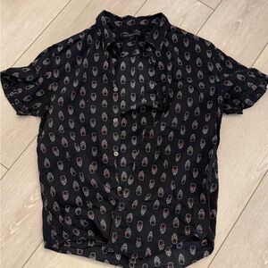 John Varvatos Skull Button Shirt Small